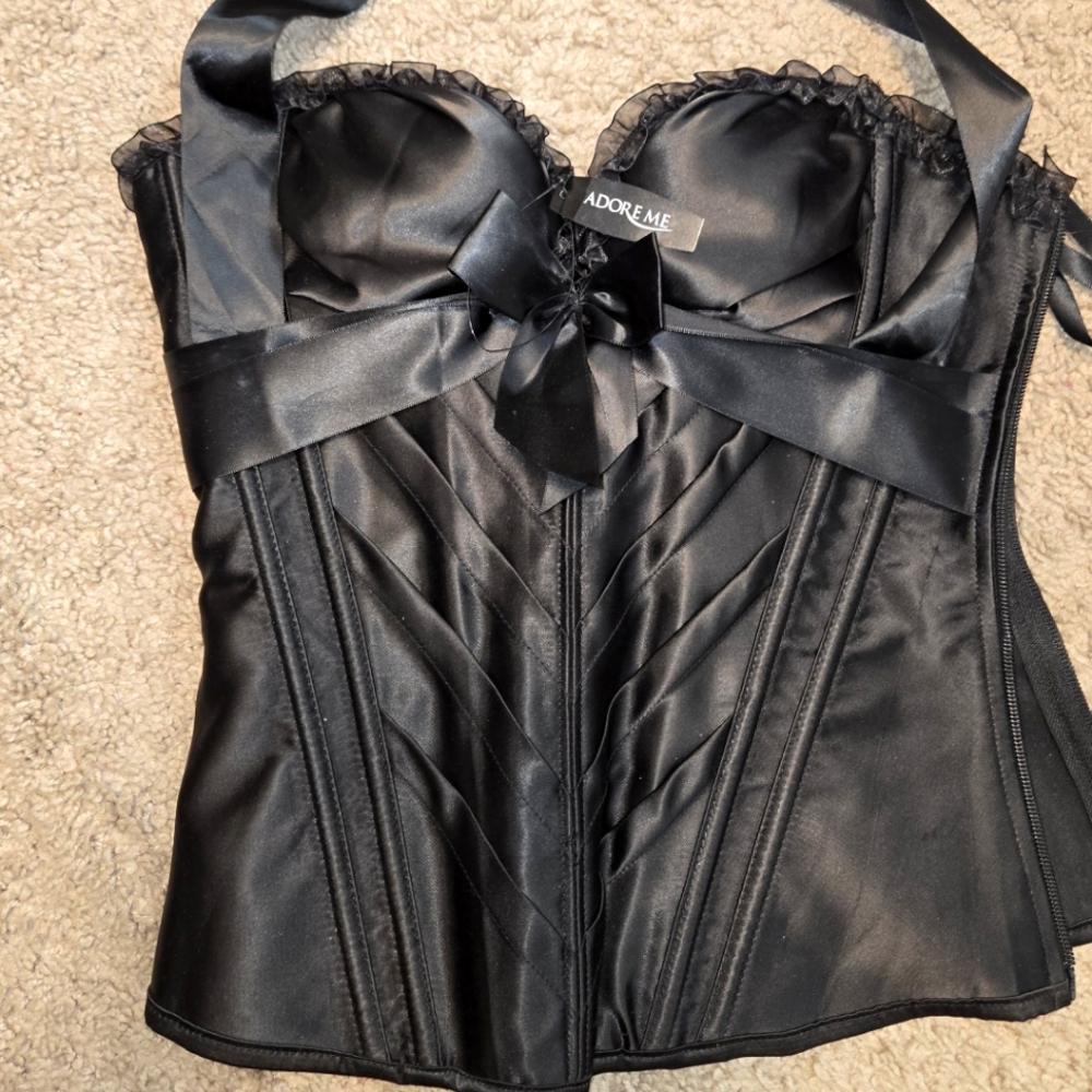Black Satin Corset
